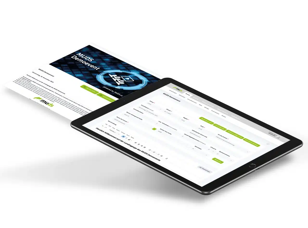 MUDS Einladungsmanagement Basisdaten, Eventsoftware